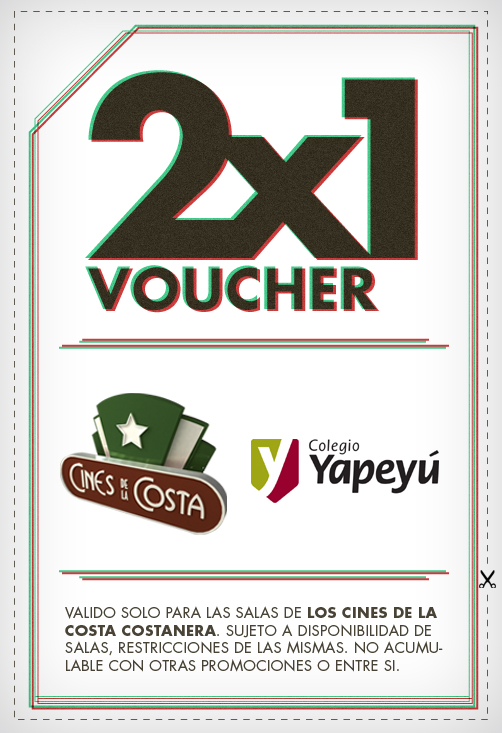 2×1 en Cines de La Costa Costanera