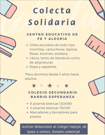 ¡Cerramos el año con una colecta solidaria!