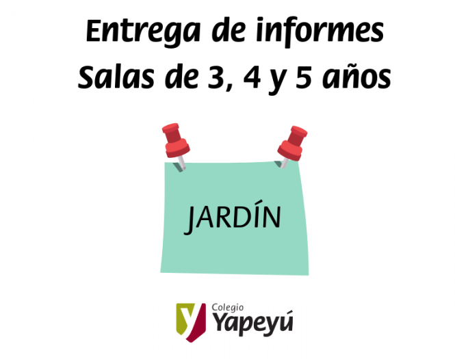 Jardín: entregarán informes de las salas de 3, 4 y 5 años