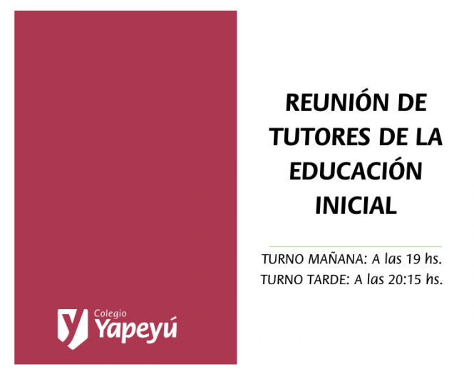 Este viernes: reunión de tutores de balance del ciclo lectivo 2019