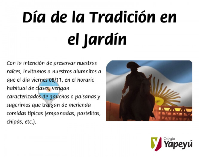 ¡Este viernes el Jardín honrará nuestras tradiciones!