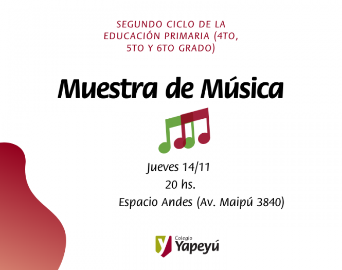 Muestra de Música del Segundo Ciclo de la Primaria