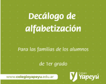Decálogo de alfabetización para 1er grado
