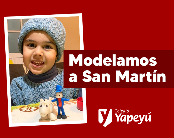Los niños de Sala de 4 modelan sobre San Martín